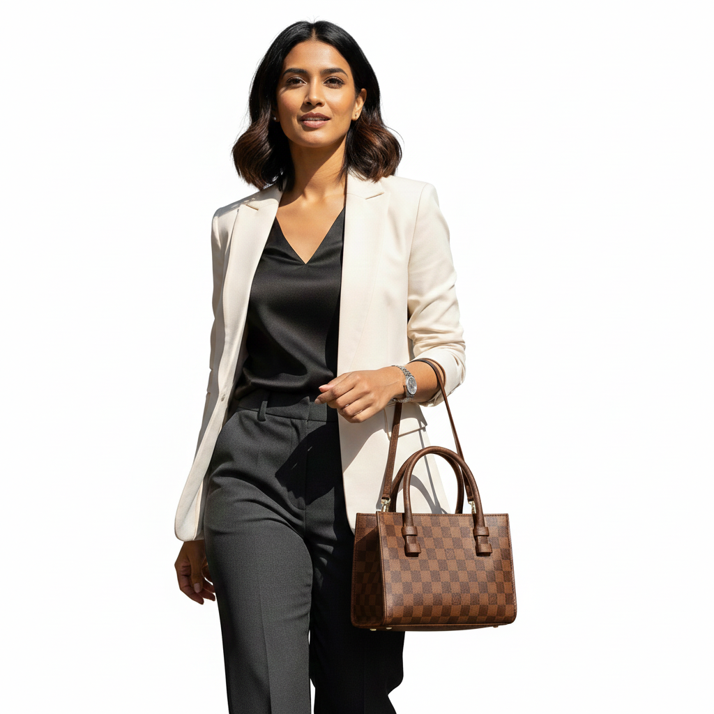 TYMO CheckWeave handbag